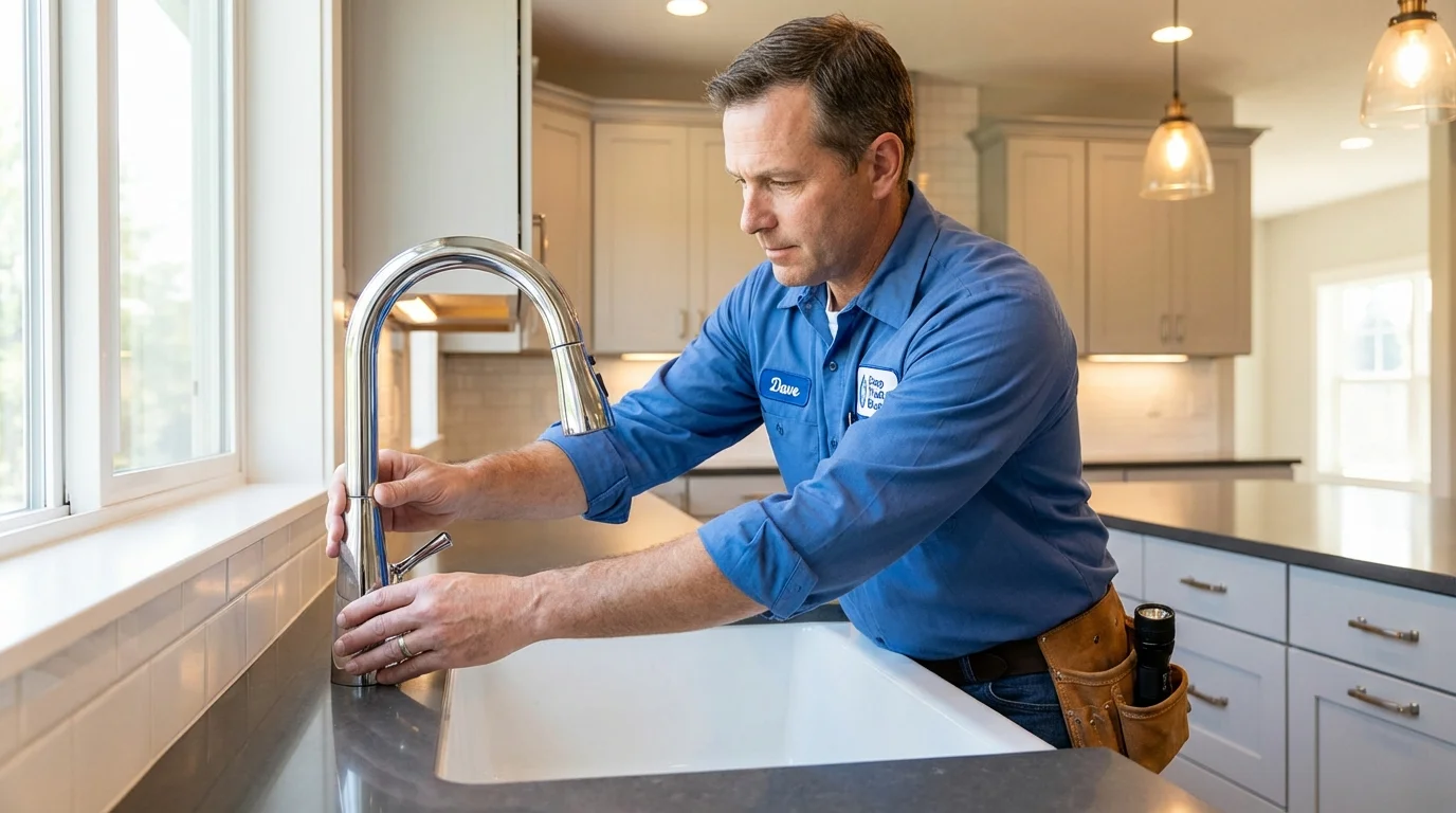 Kitchen faucet installation by Johns Plumbing LLC in Hayneville